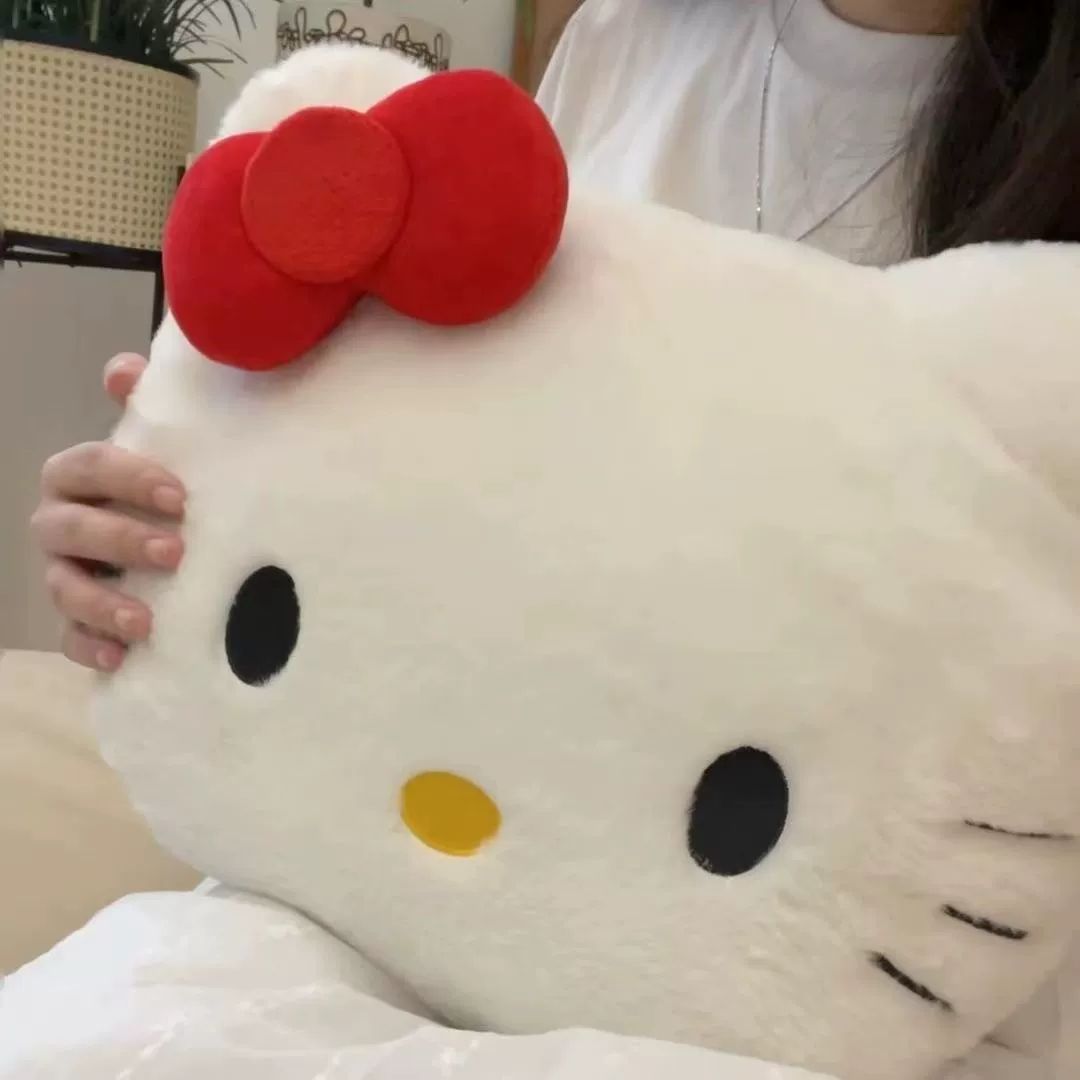 헬로키티 쿠션 베개 방석 대형 소파 침대 대형 선물 키 36x27cm 키티 캣 빅 헤드 베개 36x27cm - 상세 이미지 3