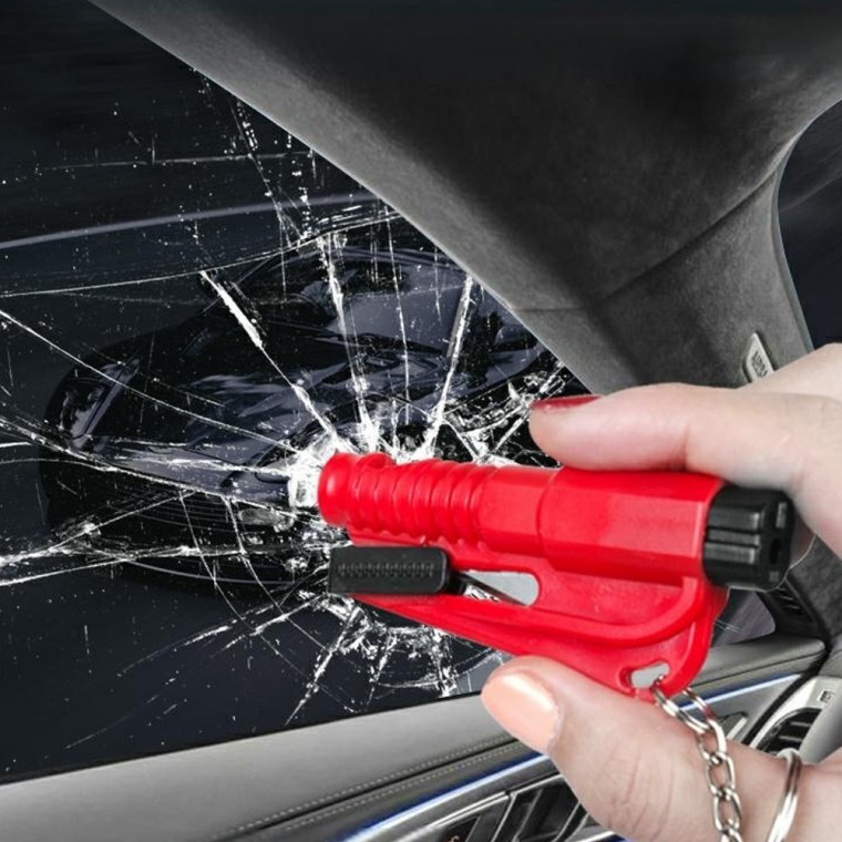 자동차 비상 망치 탈출 안전벨트 절단 유리망치 키링 휴대용