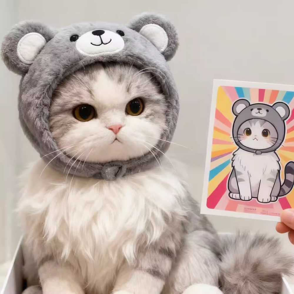 애완묘 고양이 헤어밴드 머리끈 - 상세 이미지 2