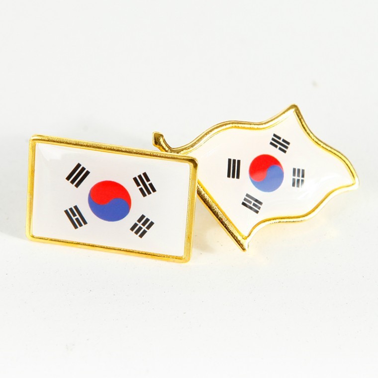 태극기 와펜 한국 기념품 브로치 미니 굿즈 - 메인 이미지