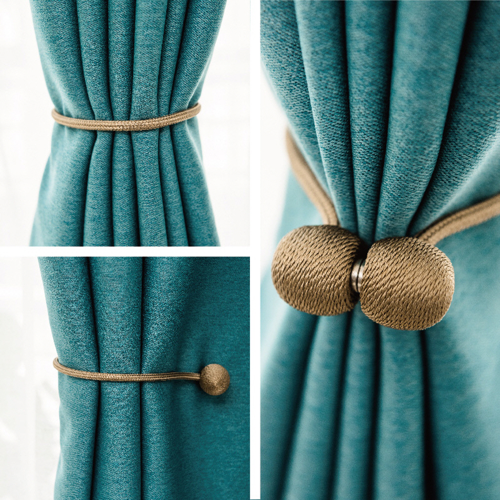 후사고리 커튼묶는끈 자석타이백 드롭 줄 커텐묶기 걸이 스트랩 고정 마그네틱커튼끈 2p