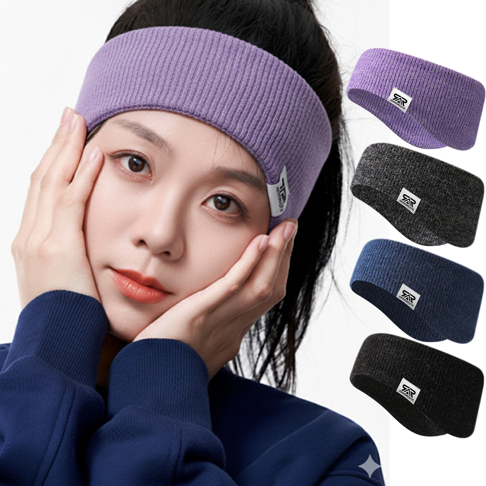애프터러닝 겨울 러닝 스포츠 헤어밴드 귀마개 방한 등산 스키 니트 제품 이미지