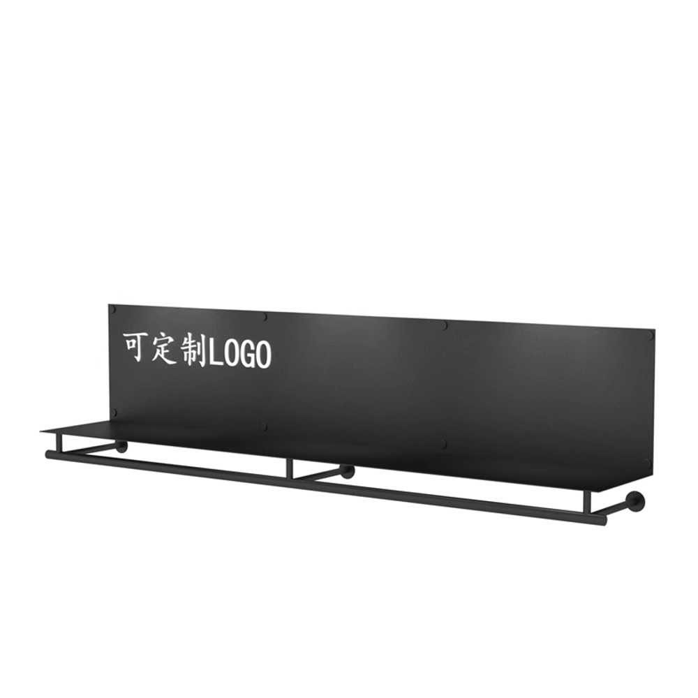 스텐 벽행거 선반 의류매장 옷걸이 진열대 다용도 매트블랙 100x28x30 - 상품 이미지