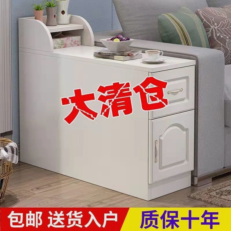 침대 선반 캐비닛 서랍 수납장 좁은 침실 틈새수납장 웜 화이트 더블 60x25x60 - 상세 이미지 3