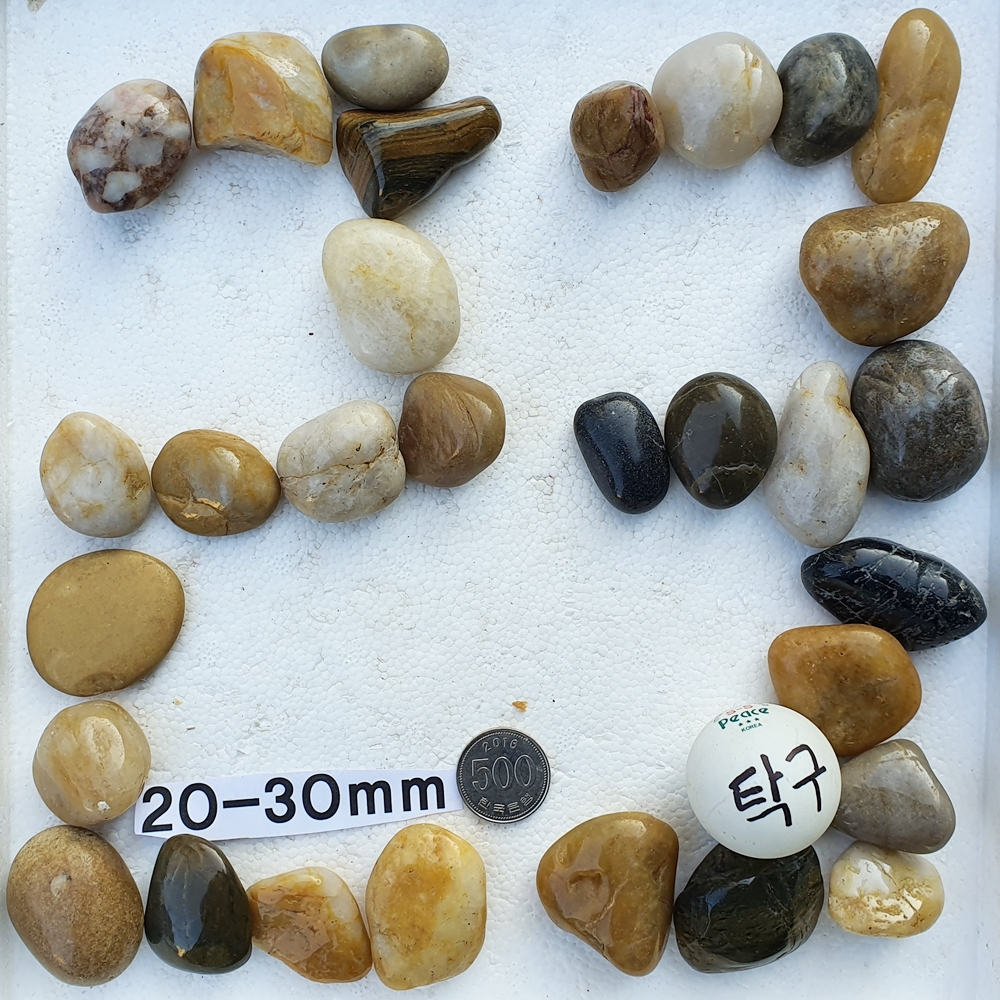 우화석자갈 고광택(3kg 1봉) 3가지사이즈 조경정원 해미석landscape pebble - 상세 이미지 5