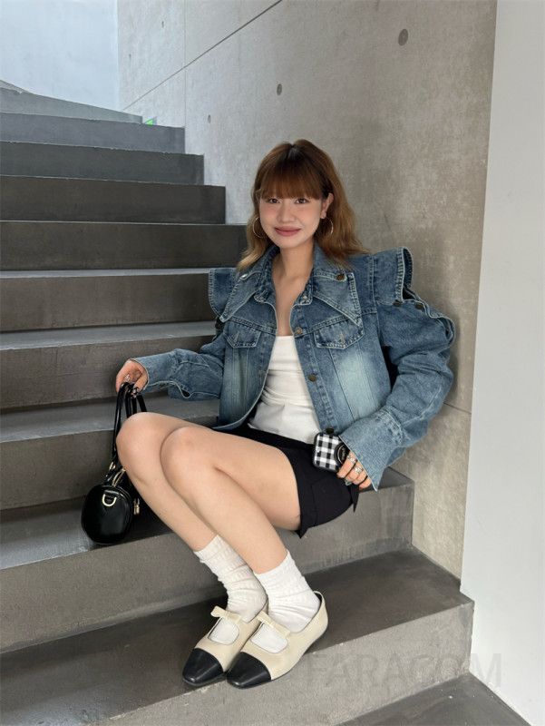 여성 데님 청자켓 오버핏 스타일 가을 겨울 아우터 루즈핏 보온성 좋은 캐주얼 재킷 데일리 코디 활용도 높은 패션 아이템 - 상세 이미지 4