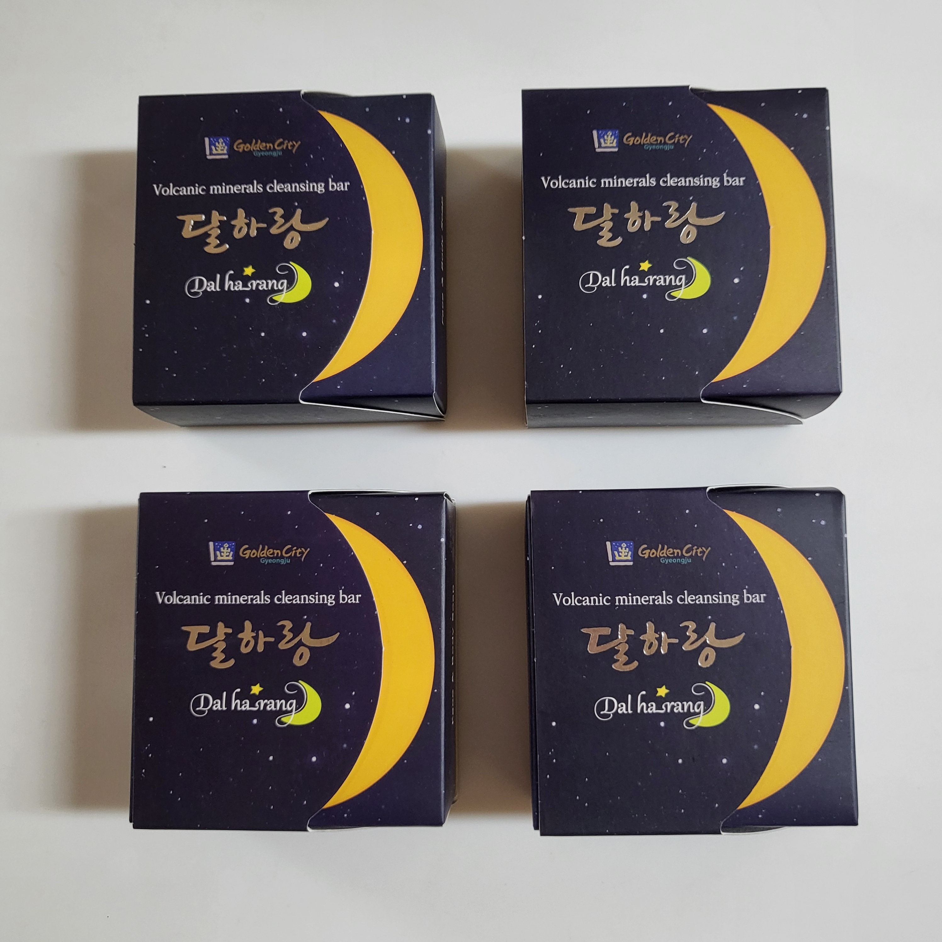 달하랑비누 100g x 4개 천연광물 벤토나이트 클린징바 미네랄 샤워 세안비누 아비라 - 상품 이미지