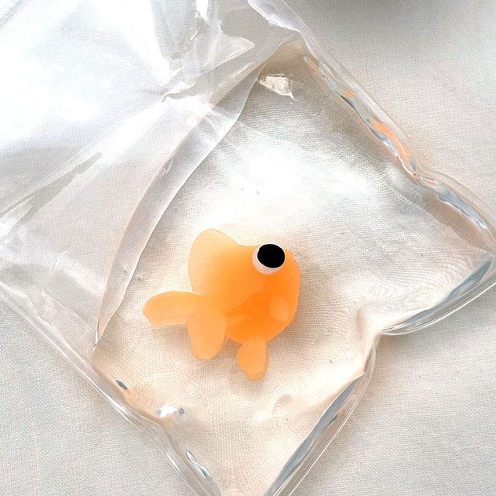 금붕어 말랑이 물고기 키링 스트레스볼 백참 열쇠고리 - 상세 이미지 3
