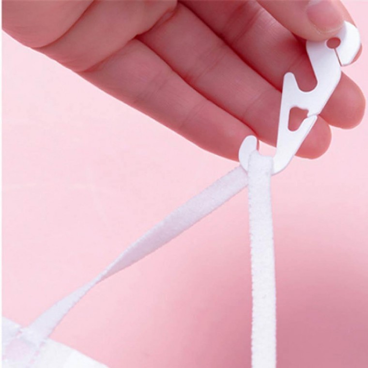끈조절 마스크귀아픔 마스크줄 지지대 고리 화이트1P - 메인 이미지