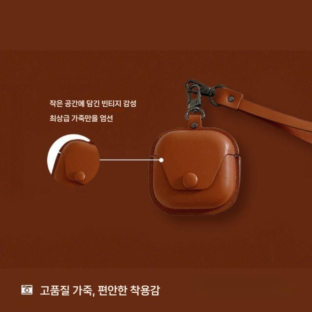 샥즈 오픈핏2 에어 보호 케이스 일체형 가죽 커버 스트랩 - 상세 이미지 3