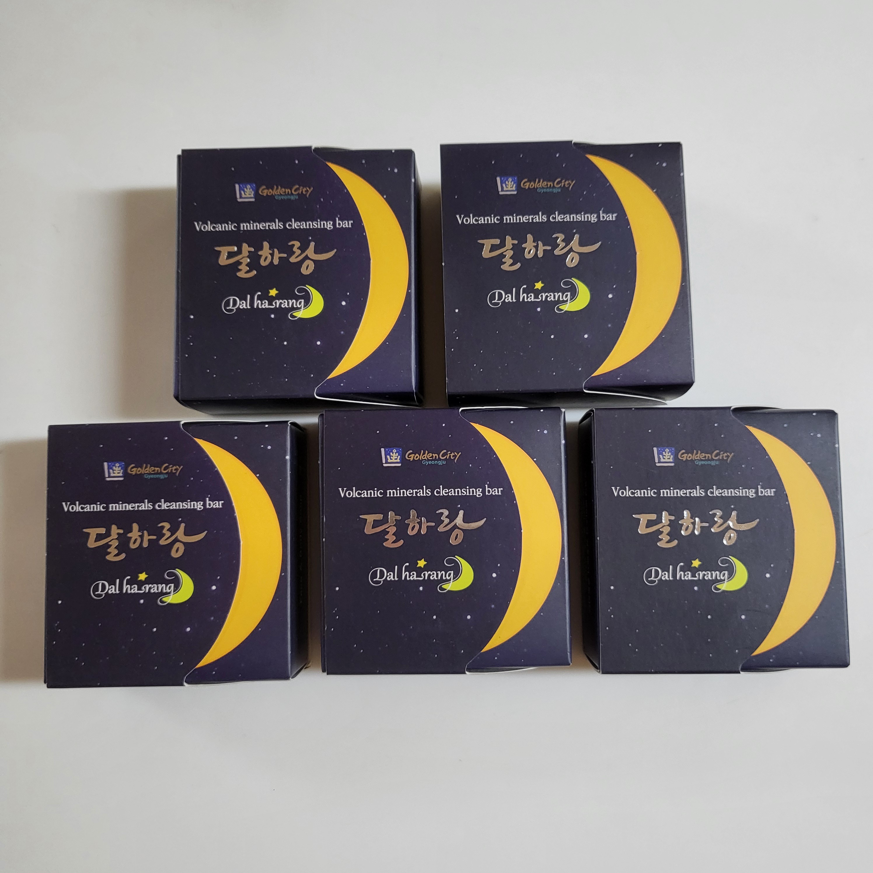 달하랑비누 100g x 5개 천연광물 벤토나이트 클린징바 미네랄 샤워 세안비누 아비라 - 상품 이미지