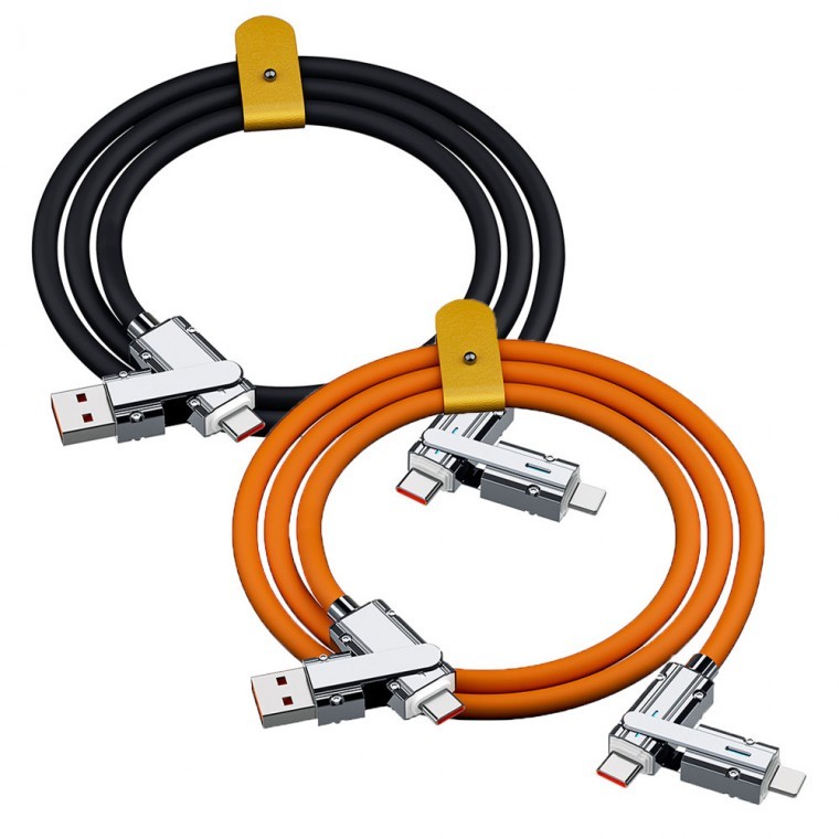 4in1 100W 고속충전 케이블 USB CtoC 라이트닝 - 상품 이미지