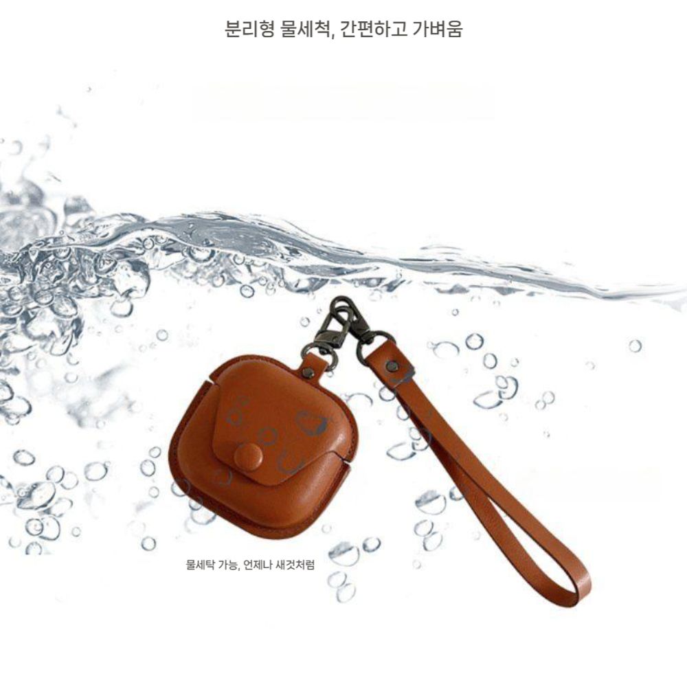 샥즈 오픈핏2 에어 보호 케이스 일체형 가죽 커버 스트랩 - 상세 이미지 5