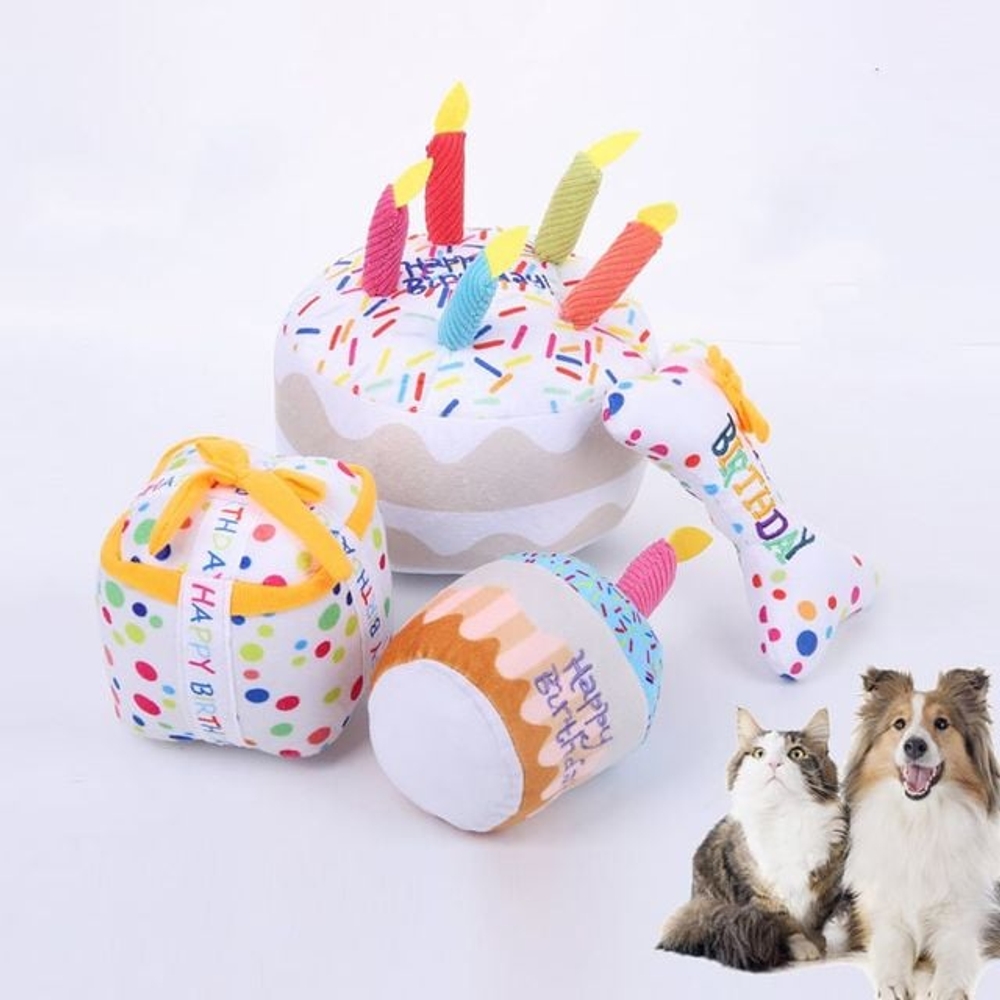 강아지 생일 장난감 애견 삑삑이 인형 놀이 훈련 대형 - 메인 이미지
