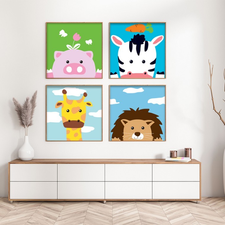 DIY 유화 색칠하기 캔버스 페인팅 그림 캐릭터 그리기 - 상품 이미지