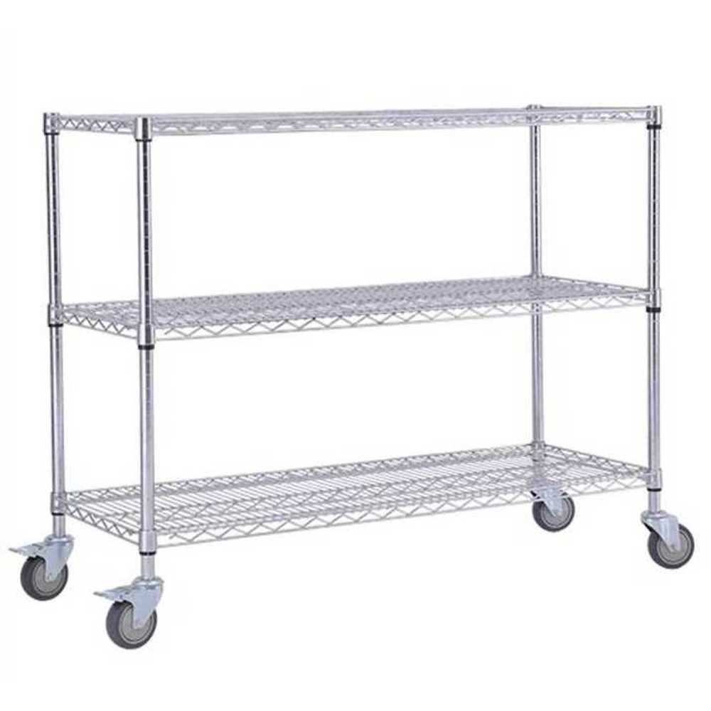 피킹 카트 자재 창고용 작업 효율 향상 다층 선반 75x45x1.2m 3단(휠) - 상품 이미지
