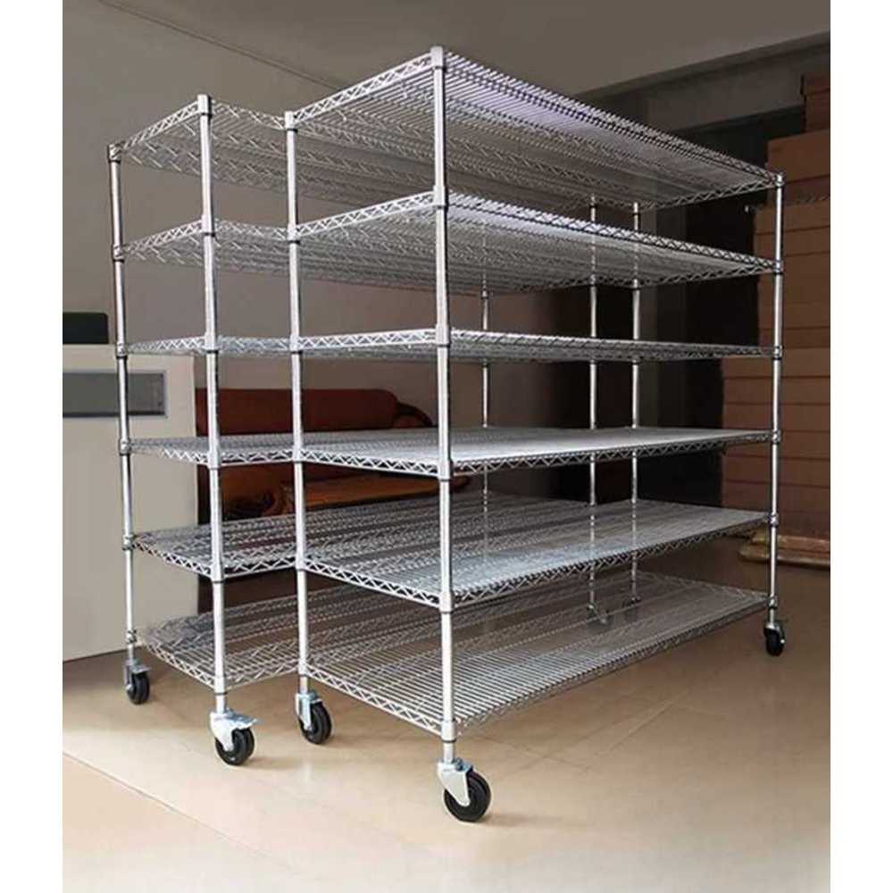 피킹 카트 자재 창고용 작업 효율 향상 다층 선반 75x45x1.2m 3단(휠) - 상세 이미지 3