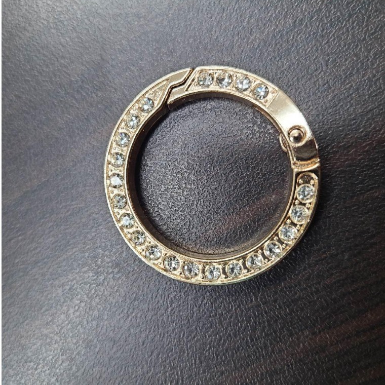 25mm 버클 부자재 큐빅 오픈형오링 스트랩 - 메인 이미지