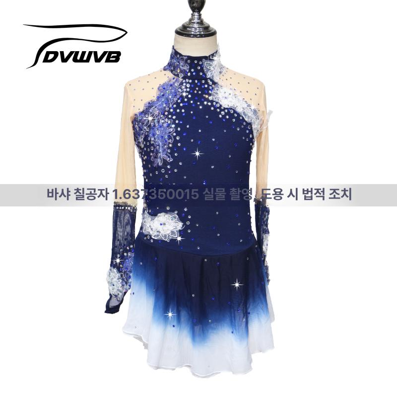 피겨드레스 피겨 스케이팅 대회복 공연복 스커트 의상 이미지 6