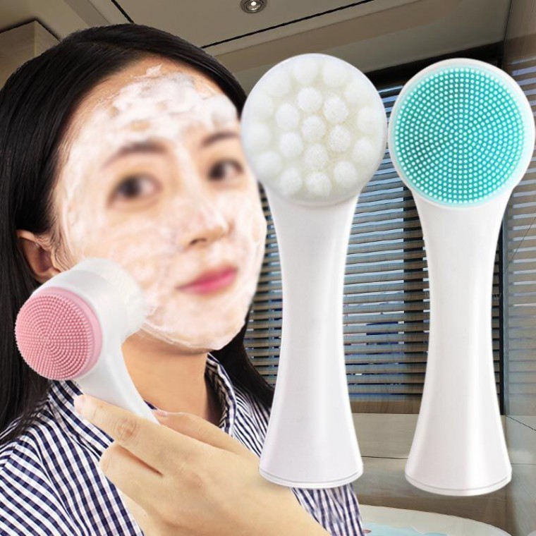 듀얼 실리콘 모공 세안 브러쉬 클렌징 거품기 세안솔 딥크렌징 - 상품 이미지