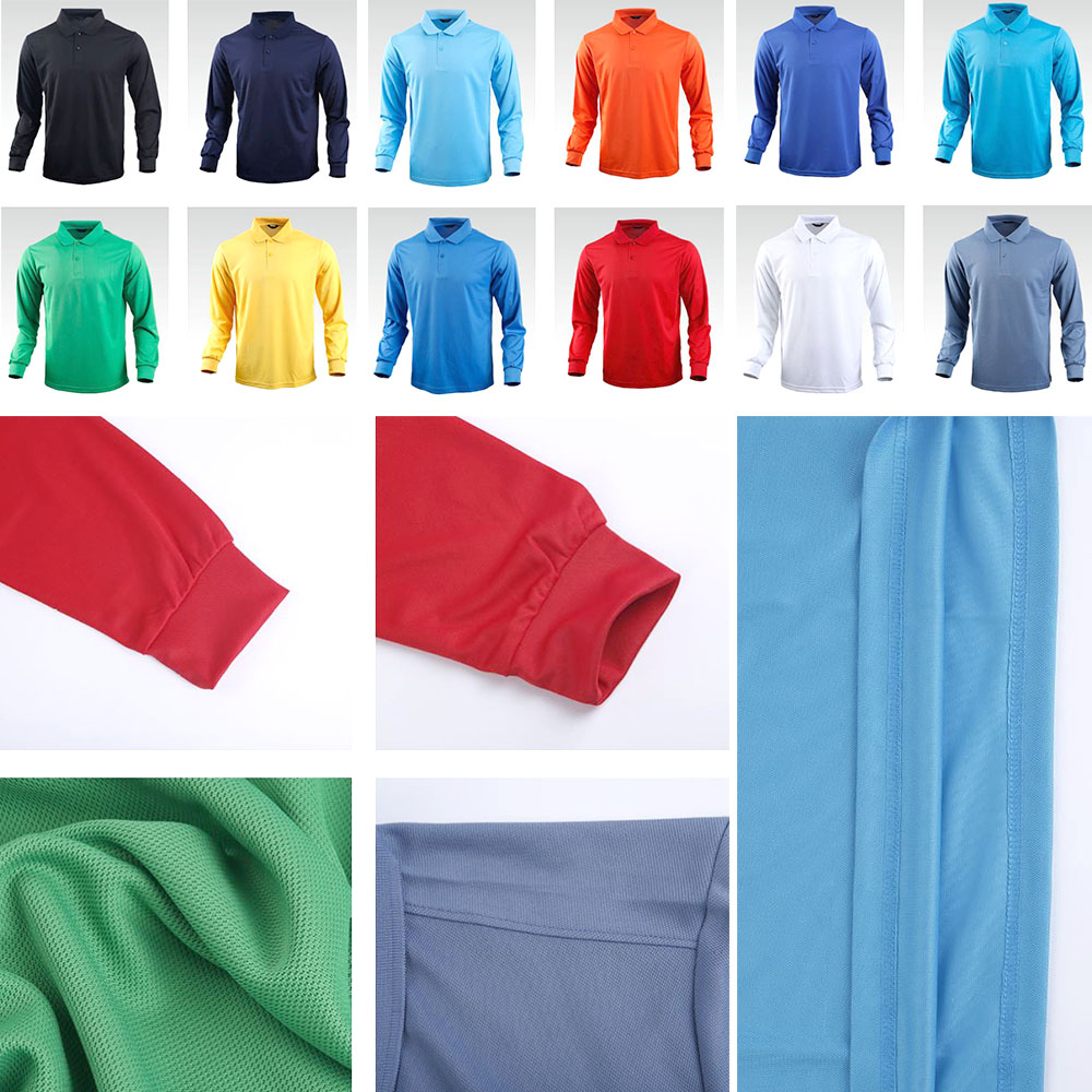 남녀 단색 카라티 사계절 쿨론 긴팔 무지 티셔츠 - 상품 이미지