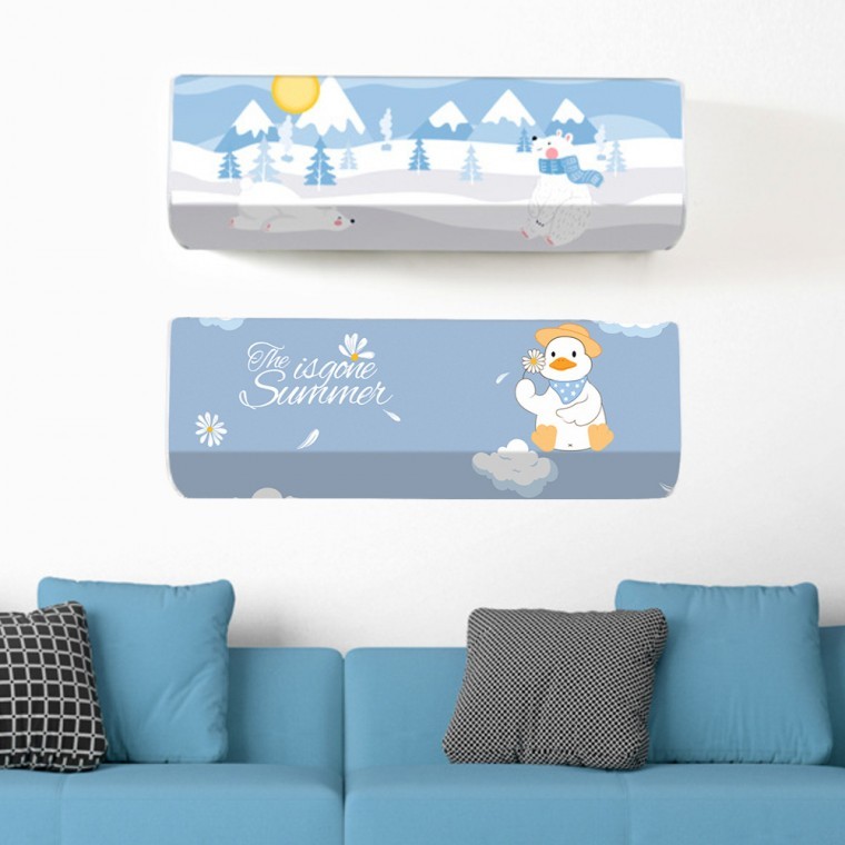 귀여운 벽걸이 에어컨커버 무풍 보관 덮개 가리개