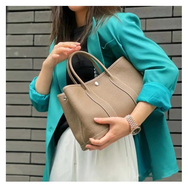 데일리 토트백 소가죽 천연소가죽 토트 크로스백 여성토트백 가든파티 새로운 블랙 스몰 - 상세 이미지 5
