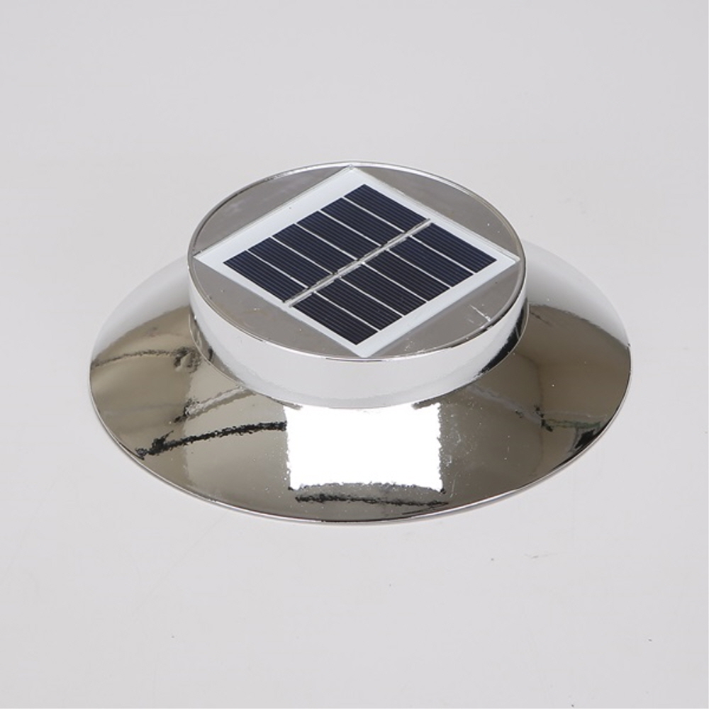 LED 태양광 벽등 정원등 24LED 12W 실버 주광색 계단 테라스 팩형 잔디등 겸용 - 상세 이미지 3