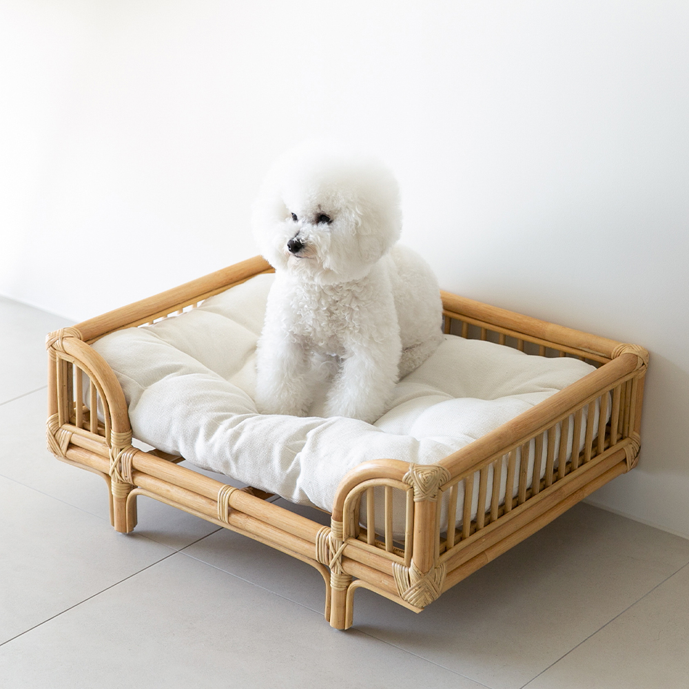 라탄 강아지침대 쇼파 고양이해먹 애견 펫베드 원목침대 반려견