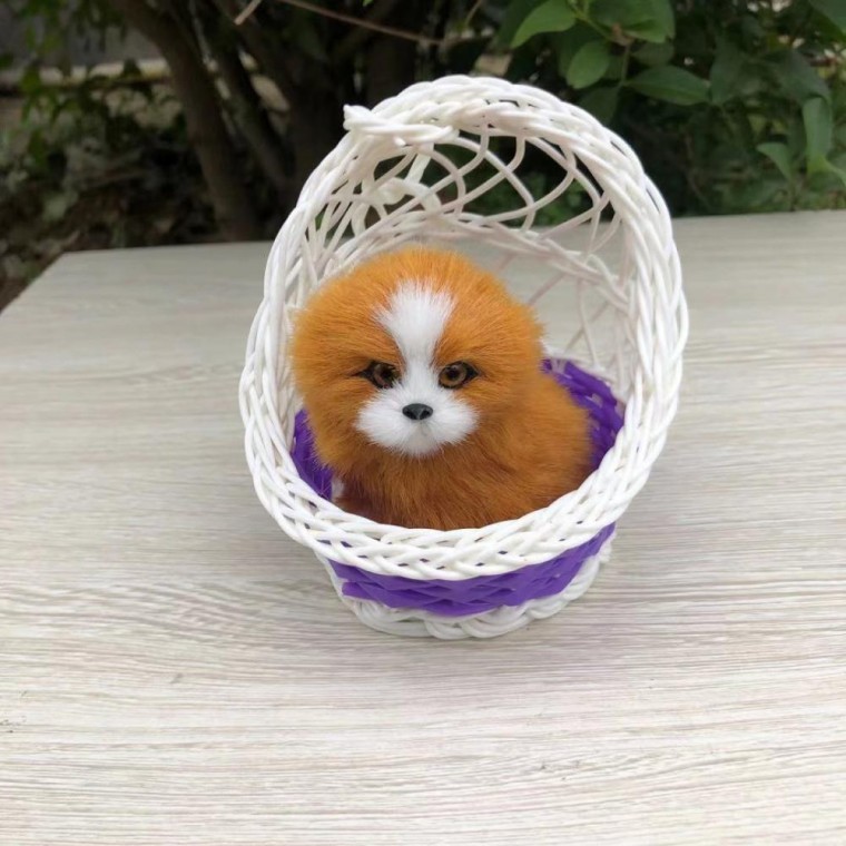 앉아있는 강아지B 인테리어장식 반려견인형 선반인형 - 상품 이미지