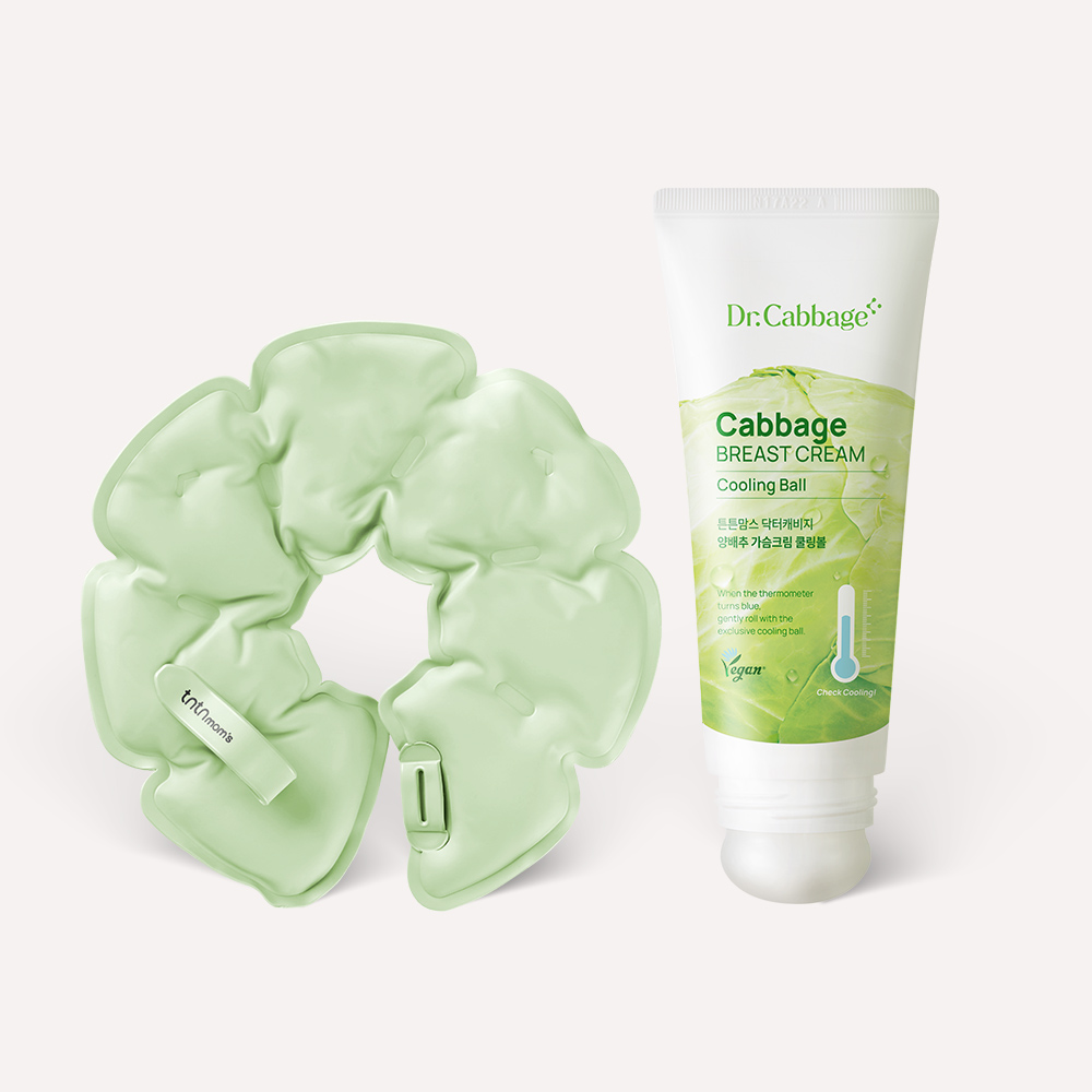 튼튼맘스 양배추 가슴크림 쿨링볼 100ml + 가슴 핏 마사지 냉온 찜질팩 1개 제품 이미지