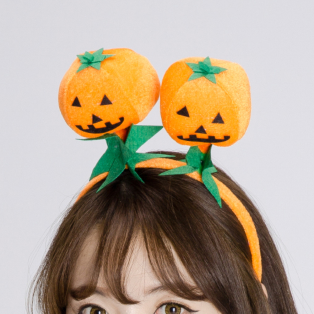 할로윈 호박 머리띠 코스튬 코스프레 이벤트 인생네컷 생일파티 소품 용품 잭오랜턴 헤어밴드 - 상품 이미지