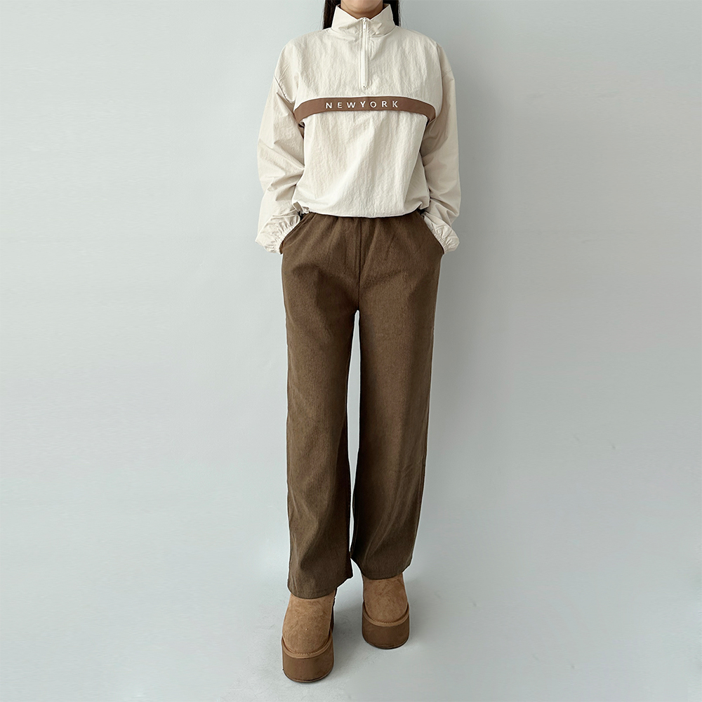 코듀로이팬츠 여성골덴바지 코듀로이와이드팬츠 벨벳 - 상세 이미지 5