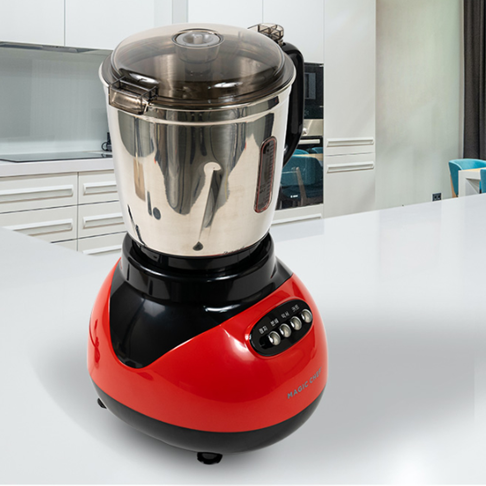 매직쉐프 국산 스테인레스 믹서기 대용량 4L 레드