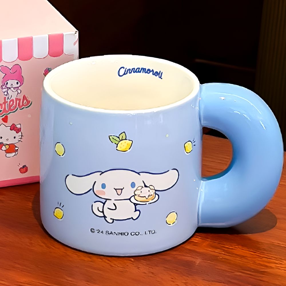 산리오 한교동 뚱뚱한 캐릭터 도자기 손잡이 머그컵 570ml - 상세 이미지 4