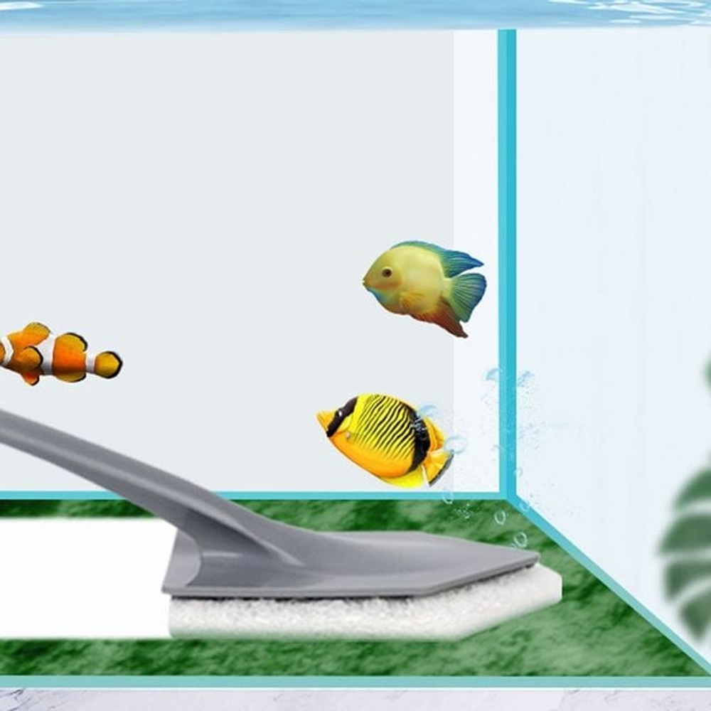 사각지대 어항 청소 브러시 수족관 이끼 제거 관상어 유리벽 청소도구