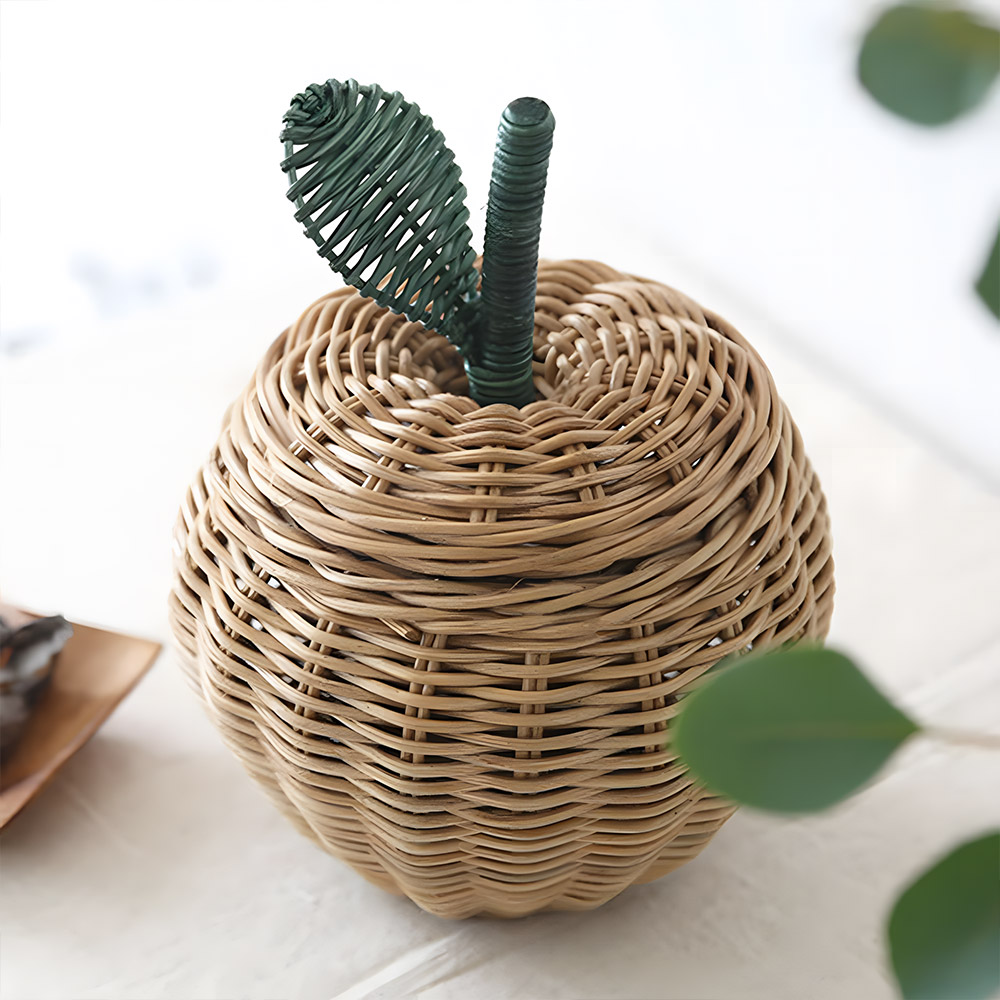 라탄 장난감바구니 수납 바스켓 정리 과일모양 원형 옷 야채 소품 머쉬룸