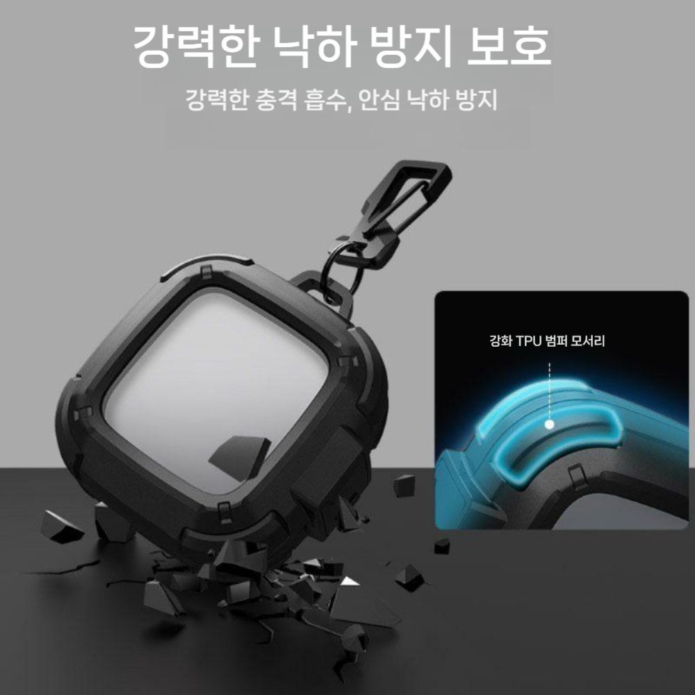 샥즈 오픈핏2 에어 보호 케이스T511 스냅 고정 하드 범퍼 후크 고리 - 상세 이미지 3