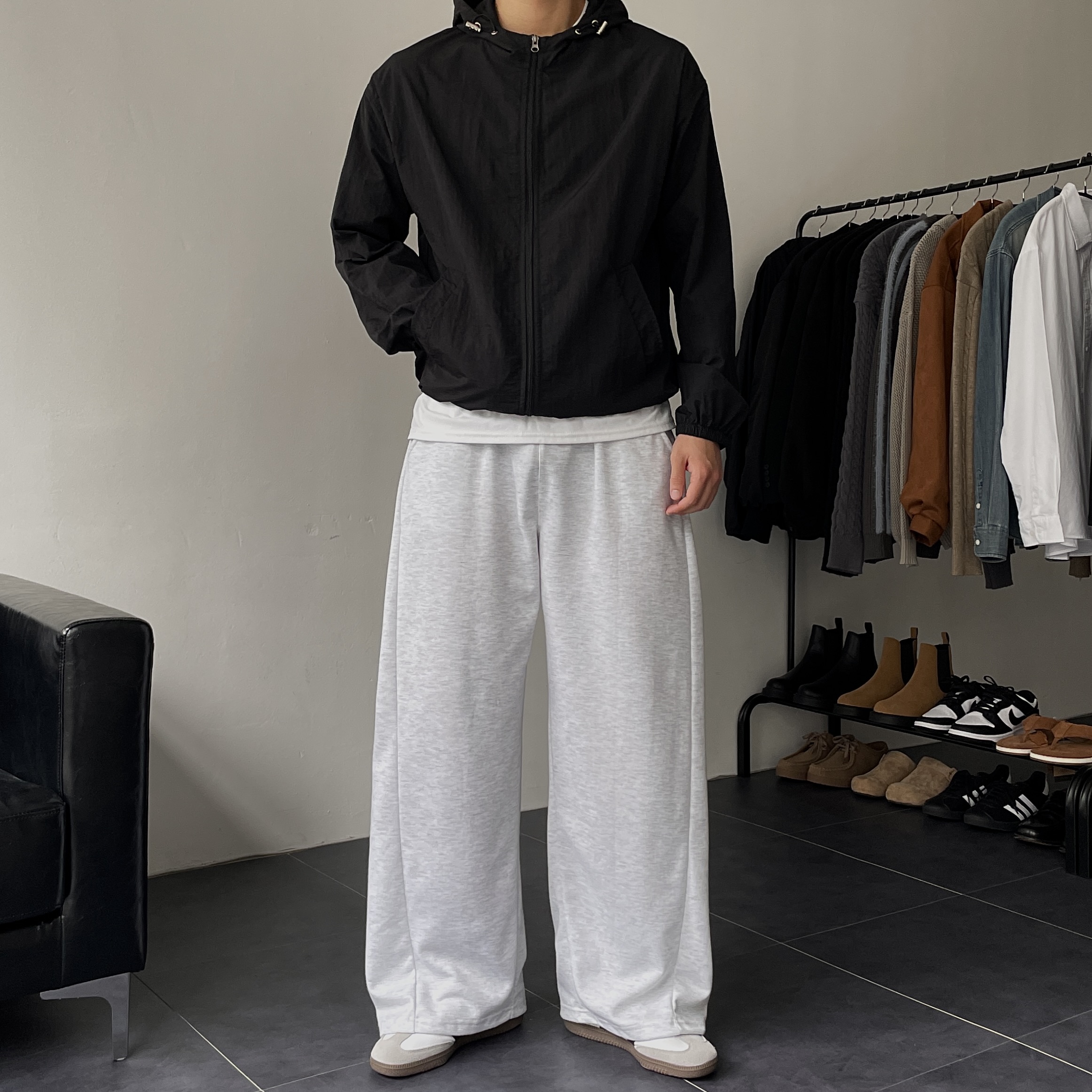 1+1 스웻팬츠 벌룬팬츠 남자통바지 - 상세 이미지 3