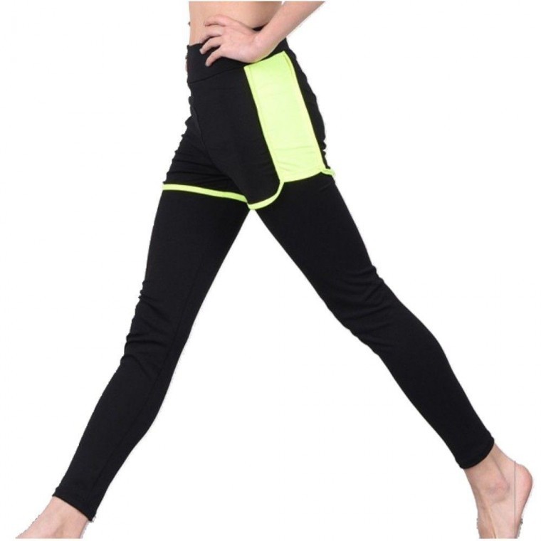 배색반바지 하이웨스트 요가 레깅스 팬츠 간절기 홈트 - 상품 이미지