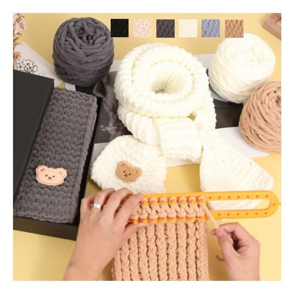 DIY 초보자 목도리 스카프 키트 수제 만들기 선물 - 메인 이미지
