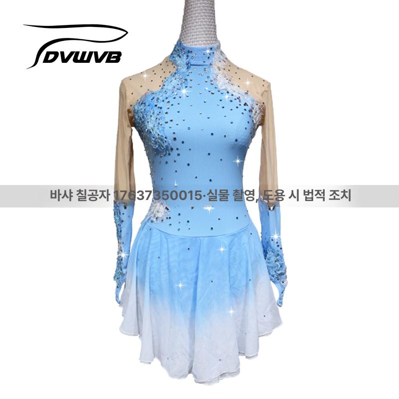피겨드레스 피겨 스케이팅 대회복 공연복 스커트 의상 - 상세 이미지 3