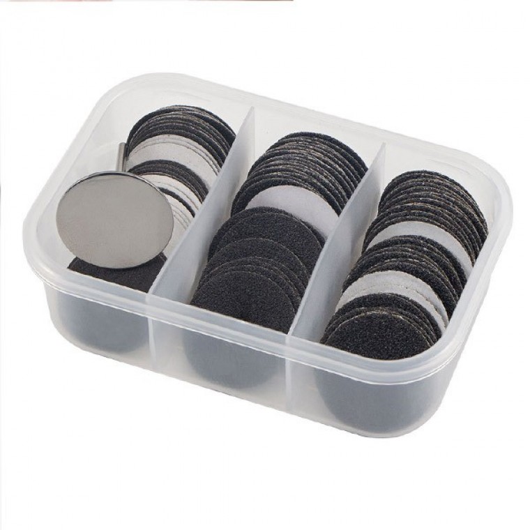 길이조절 샌딩 리필패드 60pcs 발각질제거 80그릿 120그릿 180그릿 네일드릴 샌딩파일 드릴베어링 맨드럴 - 메인 이미지