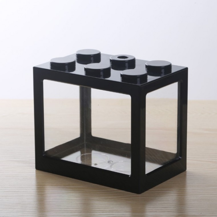 블럭 스타일 마리모 DIY 어항 12x8x10.5cm R