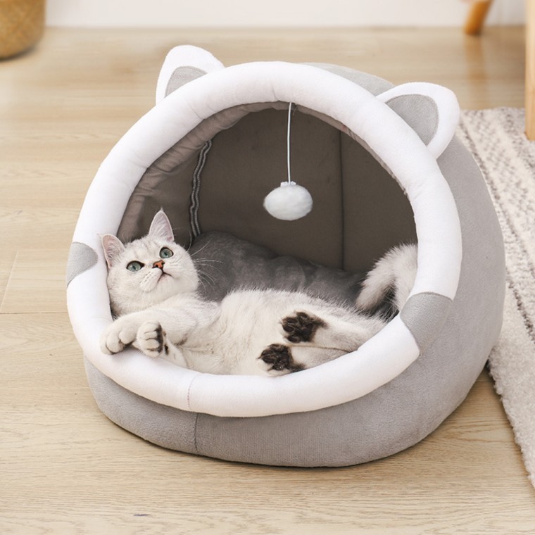 예쁜 고양이 숨숨집 고양이집 쿠션방석 고양이 하우스 - 상품 이미지