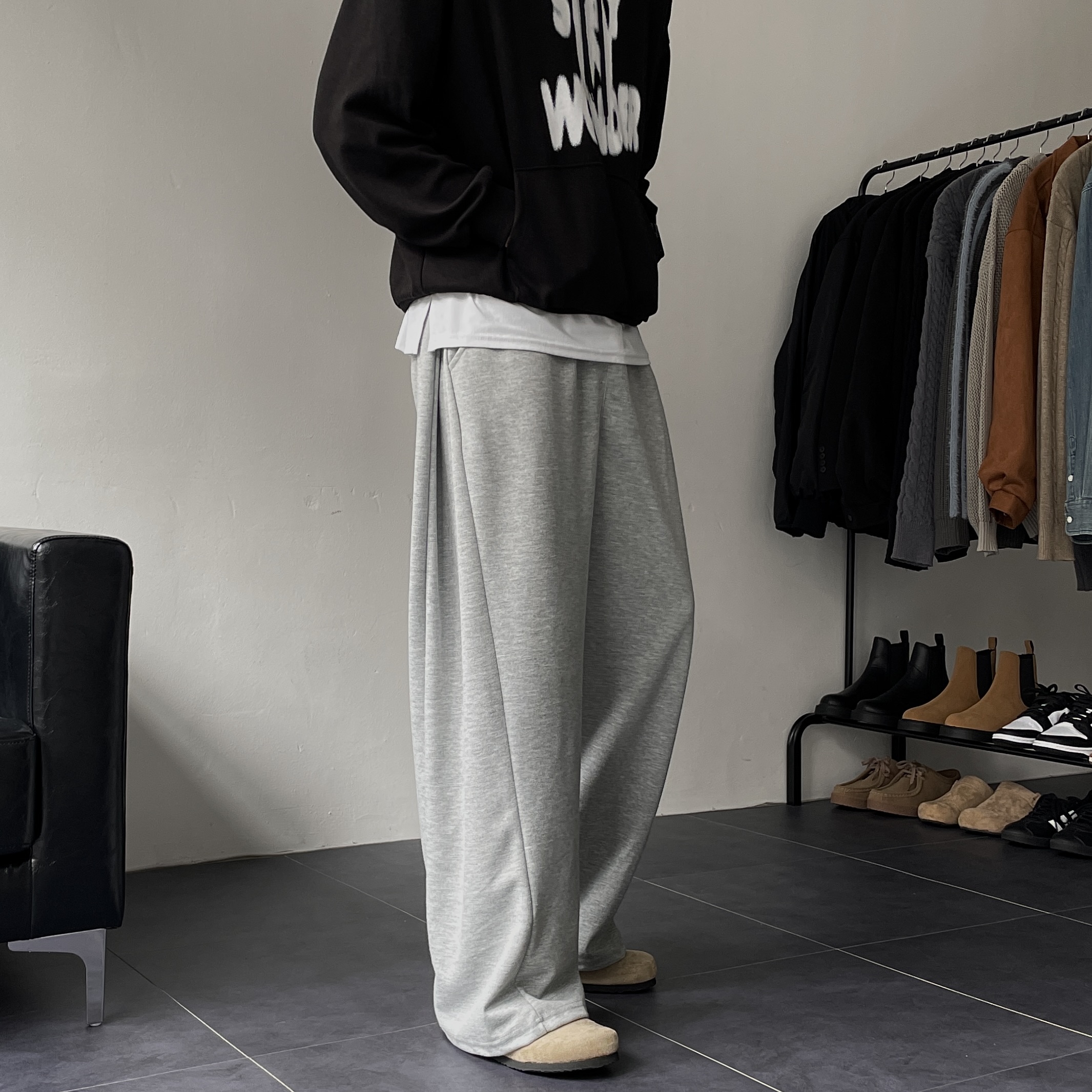 1+1 스웻팬츠 벌룬팬츠 남자통바지 - 상세 이미지 4