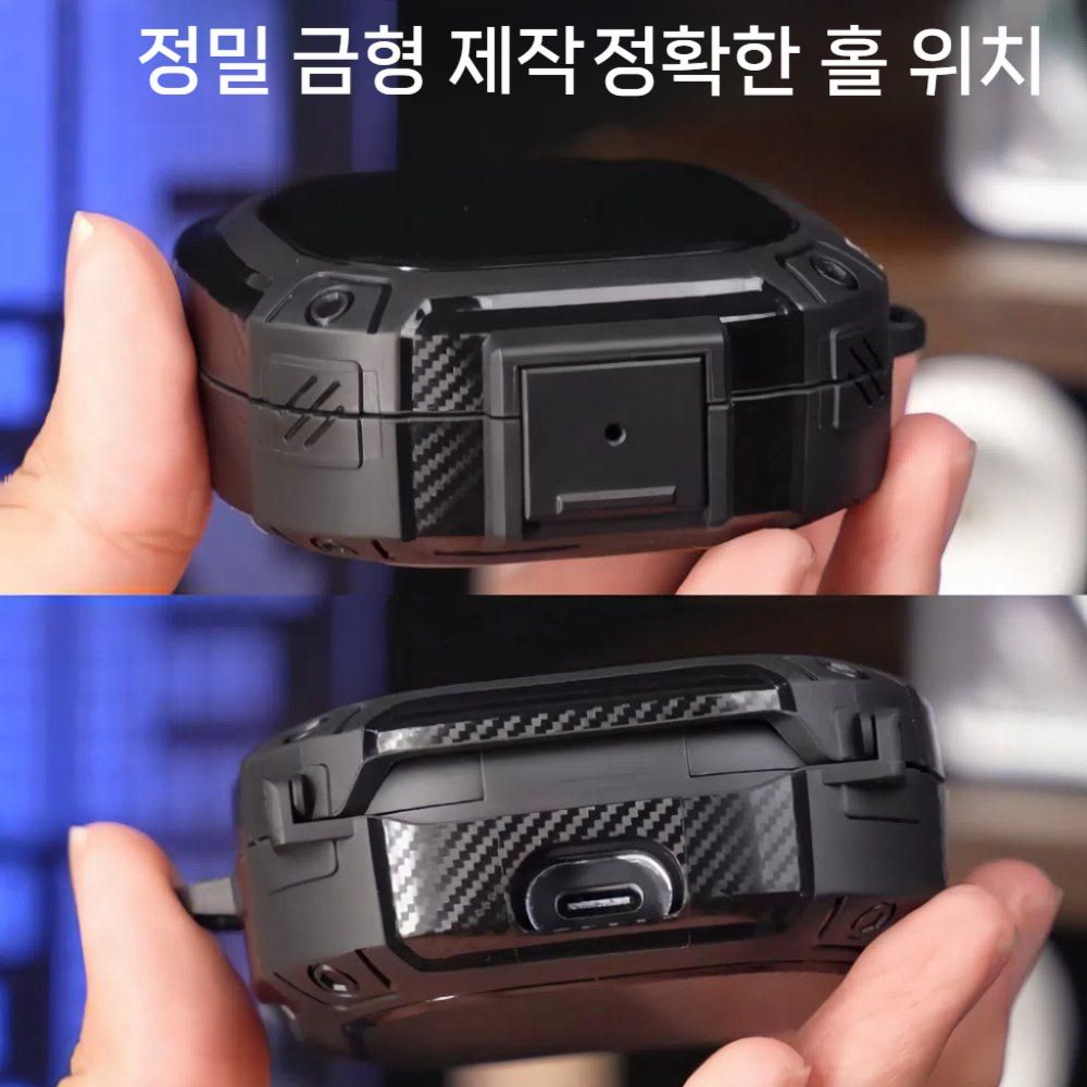 샥즈 오픈핏2 보호 케이스 분실 방지 잠금 버클 하드 범퍼 후크 고리 - 상세 이미지 3