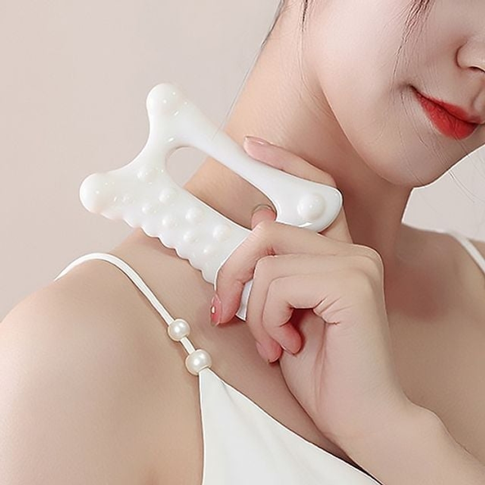 입체형 고급 림프 괄사 페이스 얼굴 바디 마사지기 - 상품 이미지