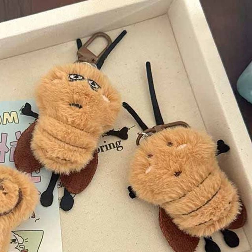 귀여운 바퀴벌레 키링 인형 바선생 열쇠고리 굿즈 가방 꾸미기 참 장식 백꾸 백참 액세사리 - 메인 이미지