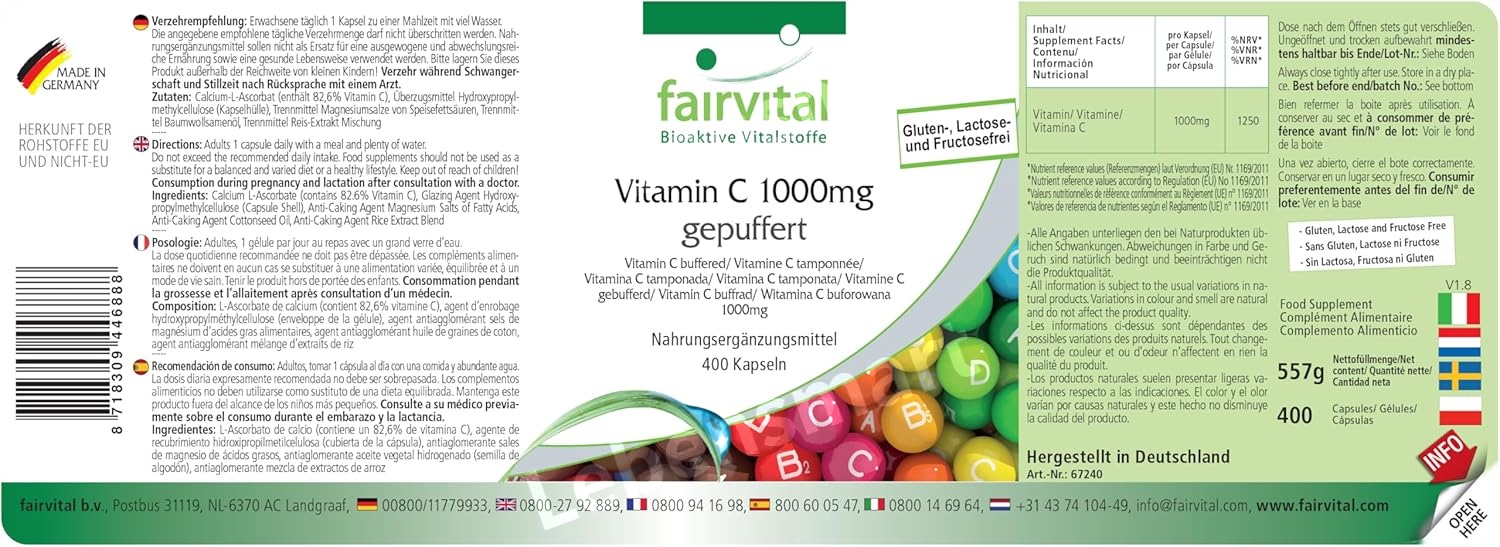 페어바이탈 비타민C 1000mg 400캡슐 이미지 7